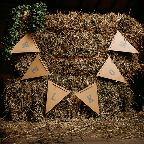 Houten slinger ‘WELKOM’